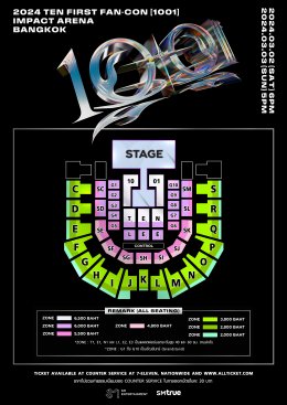 TEN (เตนล์) ทรงพลัง ปังสุด ประกาศเพิ่มรอบการแสดงแฟนคอนเดี่ยว 2024 TEN FIRST FAN-CON [1001] IN BANGKOK ณ อิมแพ็ค อารีน่า เปิดจำหน่ายบัตร 9–10 กุมภาพันธ์นี้!